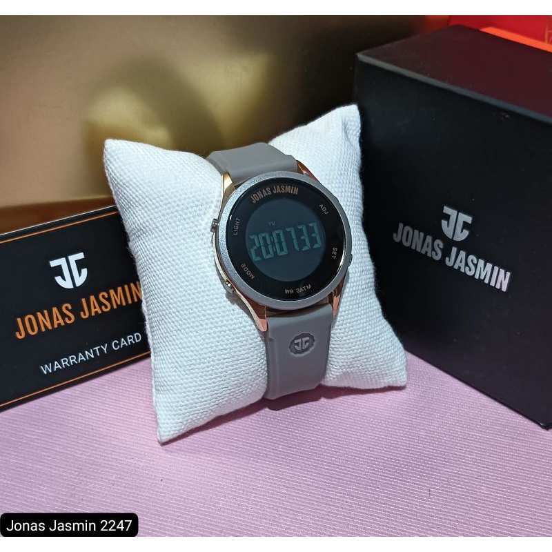 jam tangan wanita digital Jonas Jasmin bahan karet
