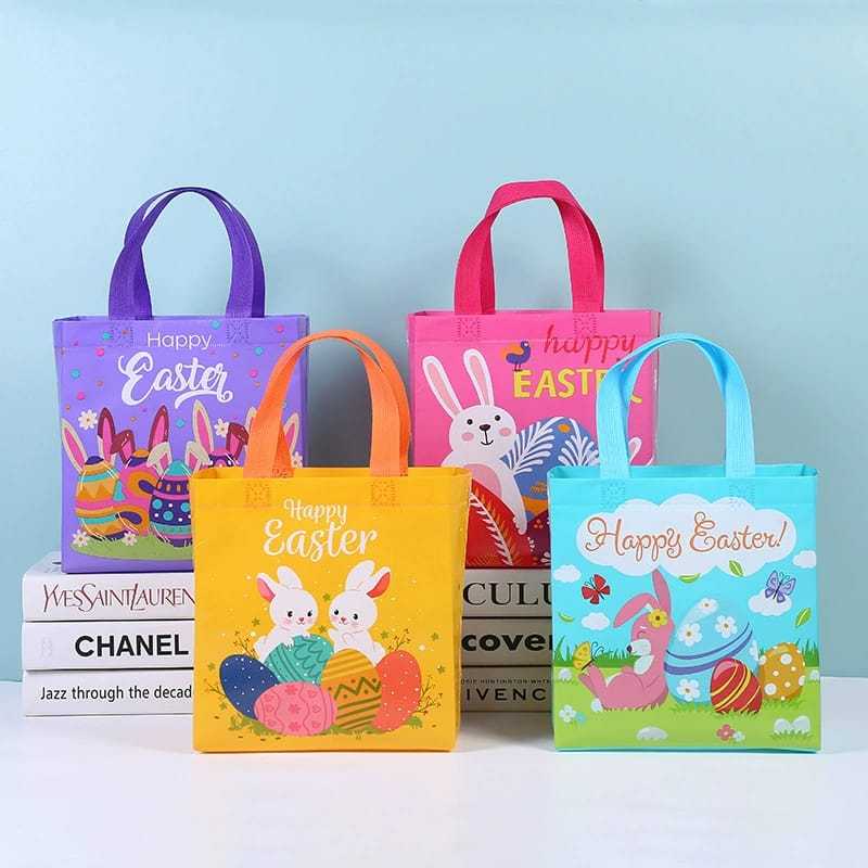 

[ORGM] PASKAH | Tas Spunbond Goodie Bag Motif Paskah Motif Kelinci Telur Easter Cantik Tas Kado Recycle