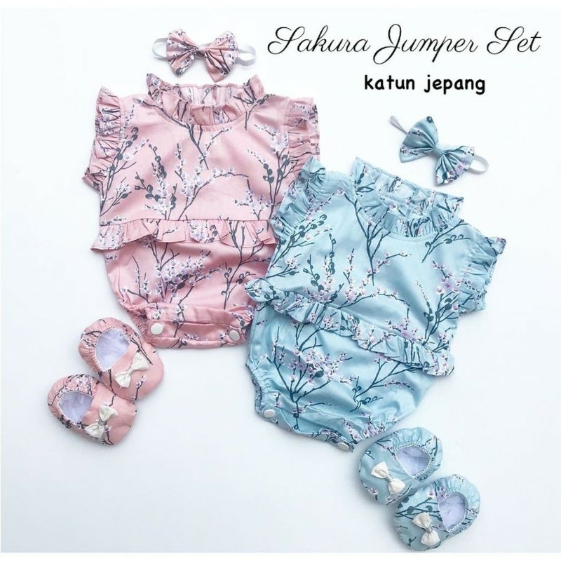 Sakura jumper set new born bayi perempuan