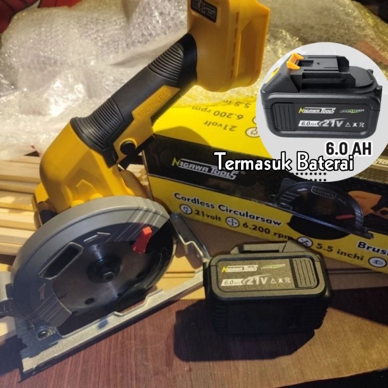 Circular Saw 21V NAGAWA Cordless (pernah dipakai)