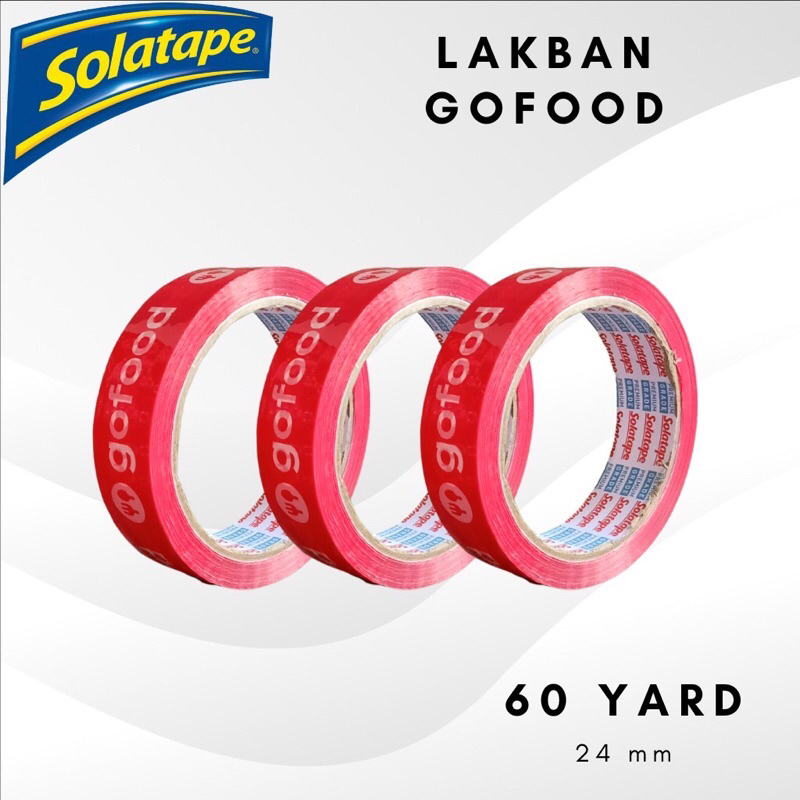 Lakban Solatip | Isolasi Makanan | Isolasi GoFood | 1inch 24mm X 60yard