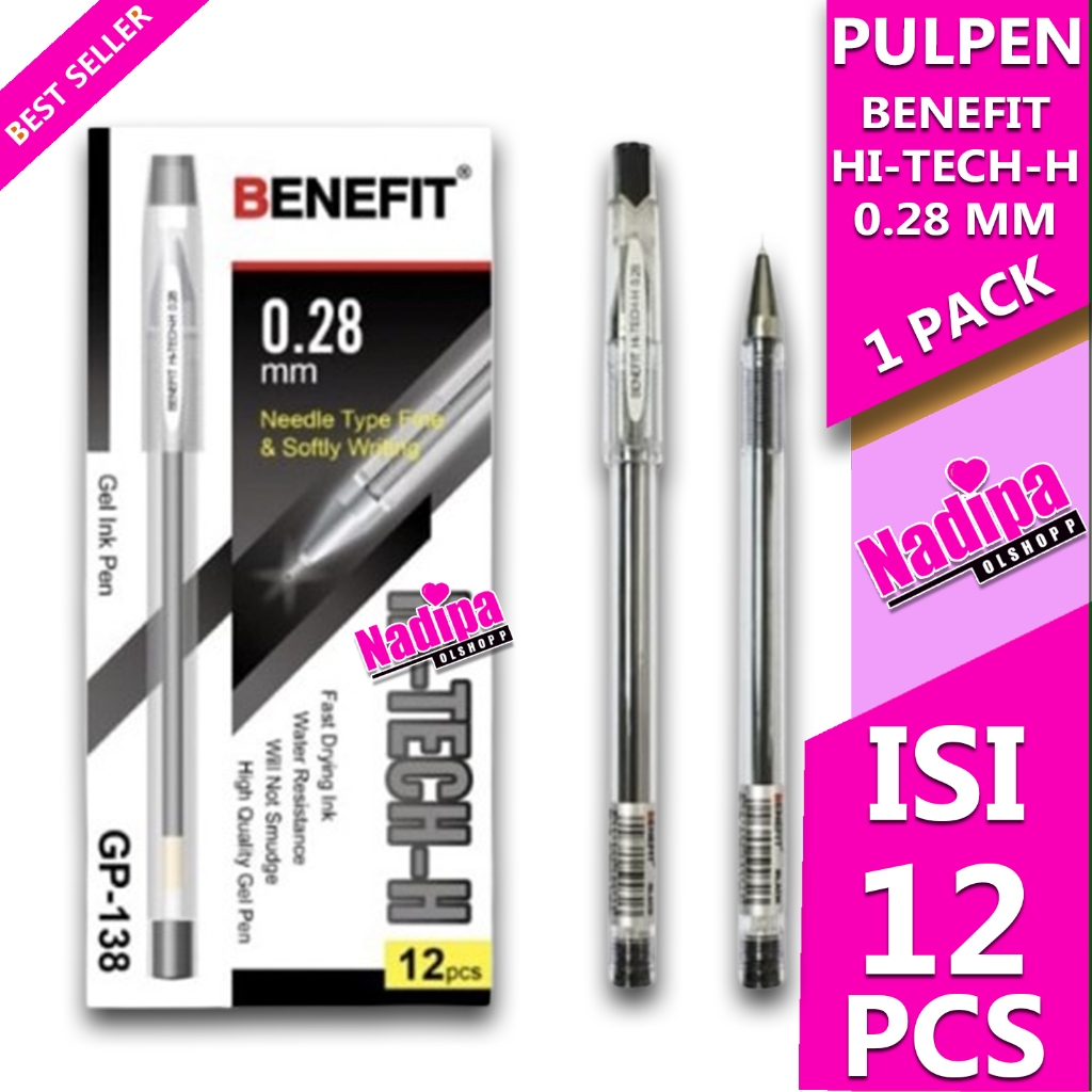 

PULPEN BENEFIT HI-TECH-H 0,28 mm HITAM/BIRU GEL INK PEN NADIPA OLSHOPP
