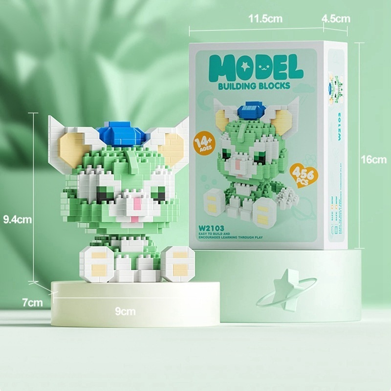 Model Building Blocks Nano BLock Bricks / mainan balok edukasi Lotso Mickey minnie Duffy N Friend