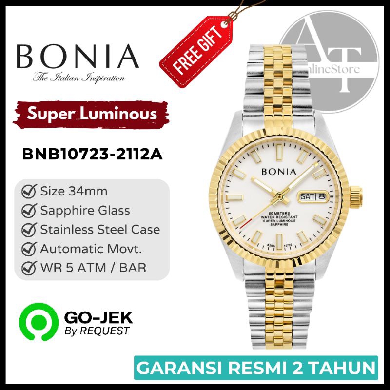 Jam Tangan Wanita Automatic Bonia B10723-2112A BNB10723 Sapphire ORIGINAL Resmi