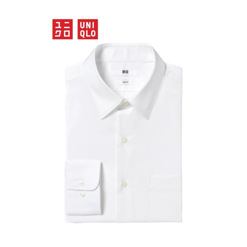 Kemeja Putih Uniqlo Kemeja Premium Kemeja Pria Lengan Panjang