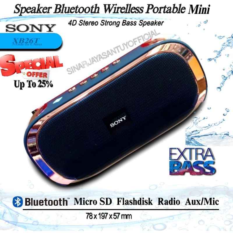 Speaker Bluetooth Original Sony SRS Gold Extrabass Super Terlaris