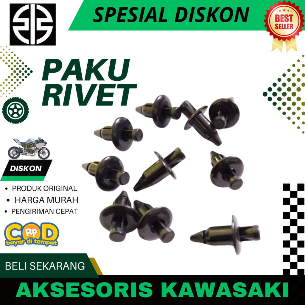 paku rivet kancingan klip kuncian body sayap ninja 150 sayap dalam sayap dalem  rr new ninja rr mono