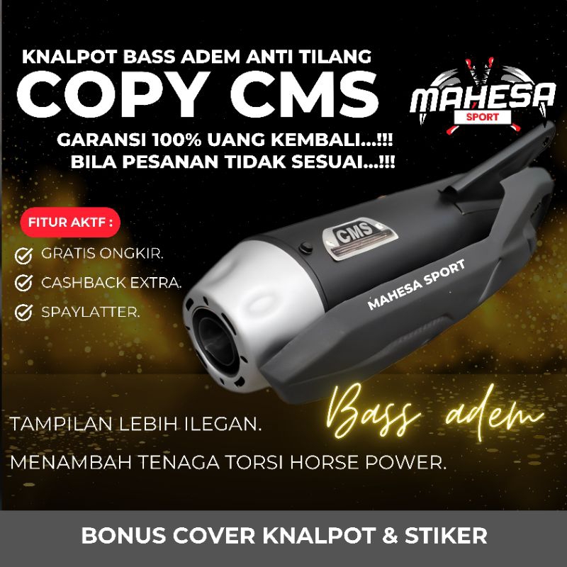 KNALPOT TSUKIGI COPY CMS BASS ADEM ALL MATIC. kenalpot ZRC DR.SOUND PCX BEAT VARIO MIO