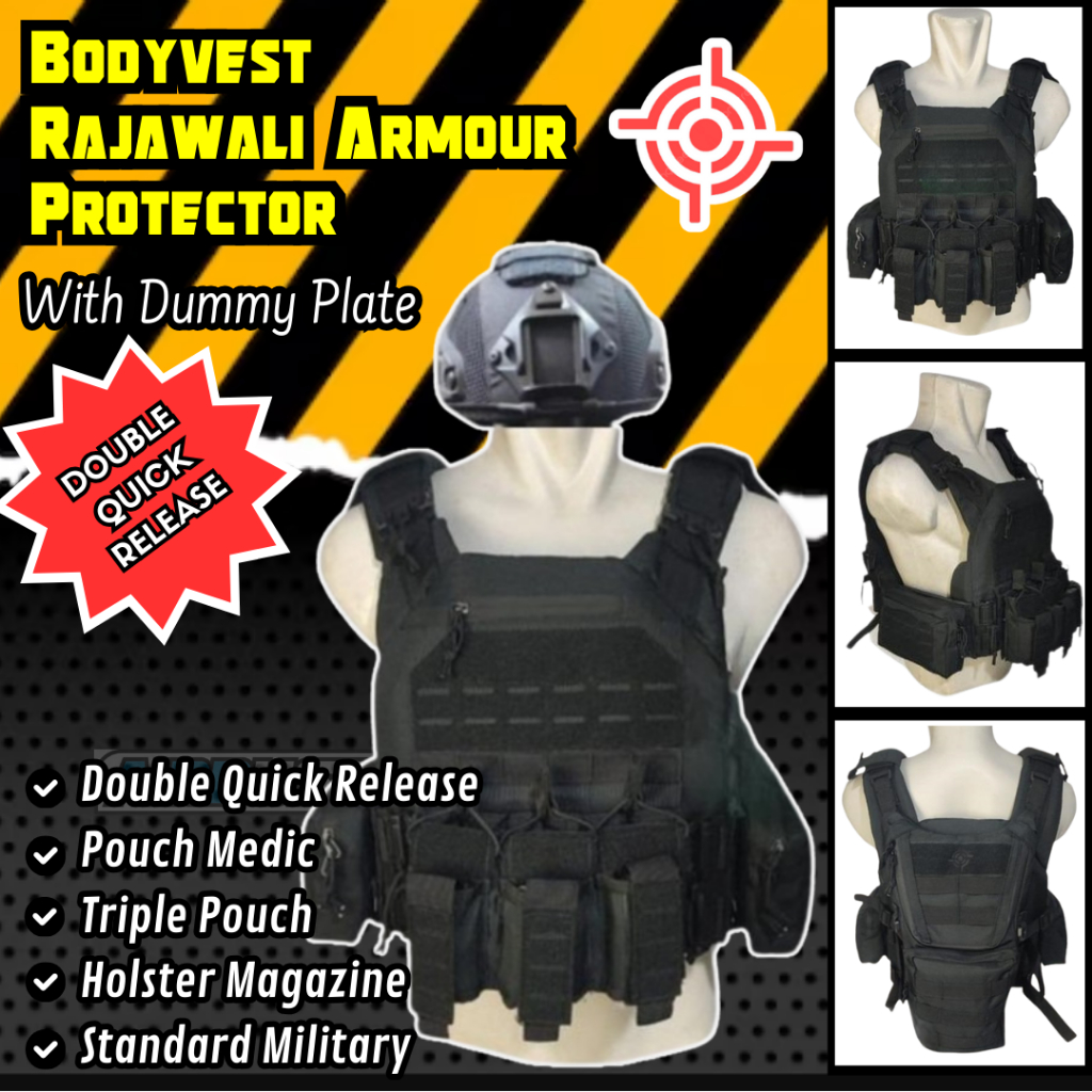 Body Vest Safety Tactical Rajawali Pelindung Protector Anti Peluru