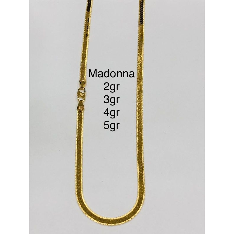 Kalung Polos Rantai Madona Koleksi Josean Elegant Emas Asli