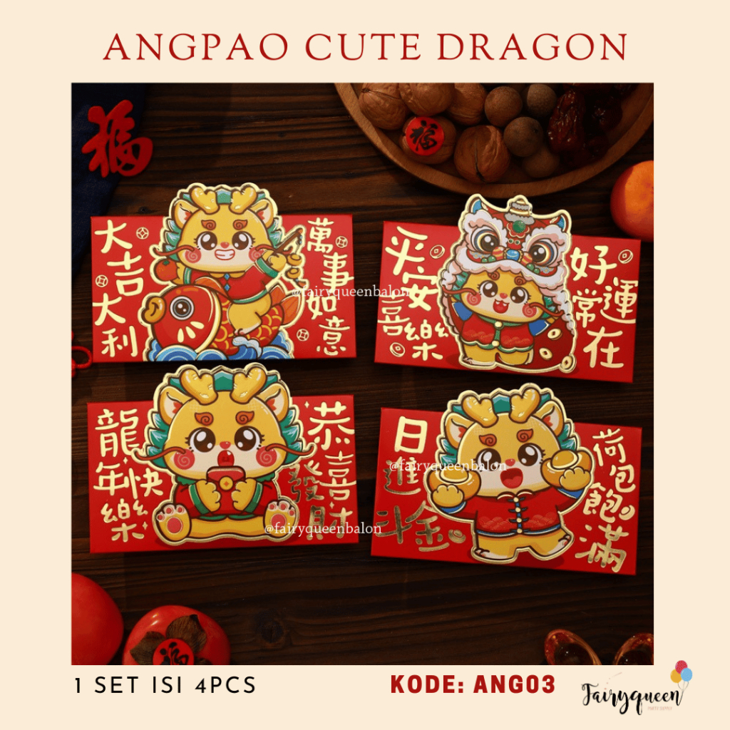 

Angpao Imlek Hongbao Premium 2024 / Angpao Panjang Barongsai / DRAGON TIMBUL