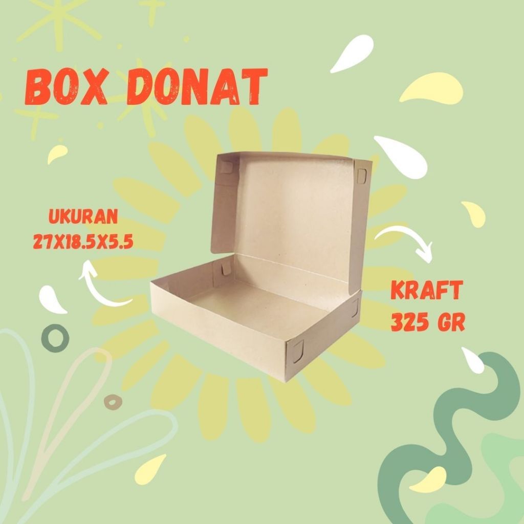 

DONUT'S BOX CUSTOM ( Brow Pack ~~~~ Kraft Packaging )