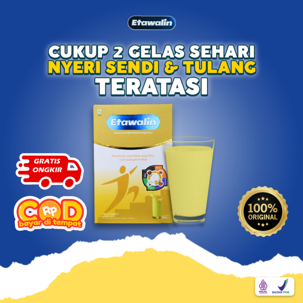 

Etawalin 3 Box Mengatasi Nyeri Sendi Asam Urat Rematik Saraf Kejepit Menjaga Kesehatan Tulang
