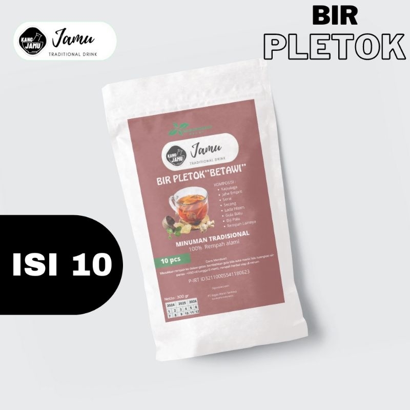 

Bir Pletok Betawi Isi 10 Pcs KangJamu Alami Jahe Drink