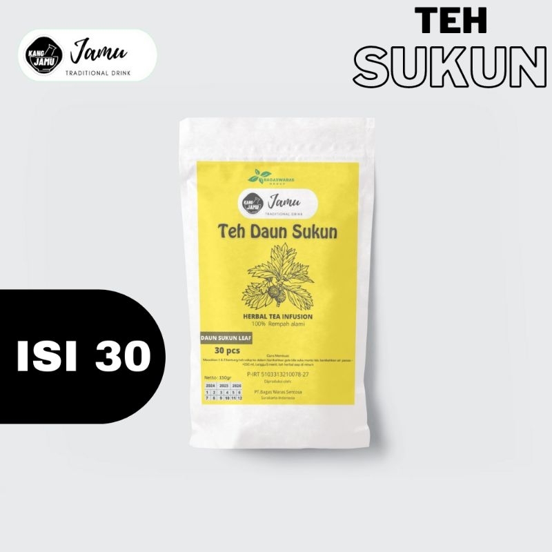 

Teh Daun Sukun Isi 30 Kantung KangJamu Tea