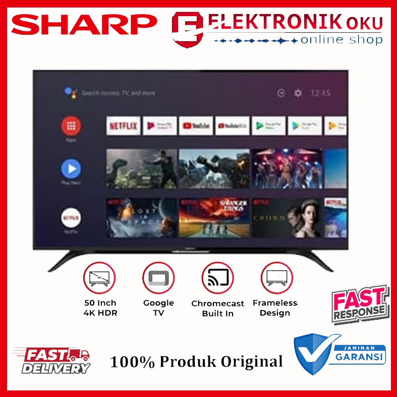 SHARP LED TV 50 INCH ANDROID 4K UHD SMART TV