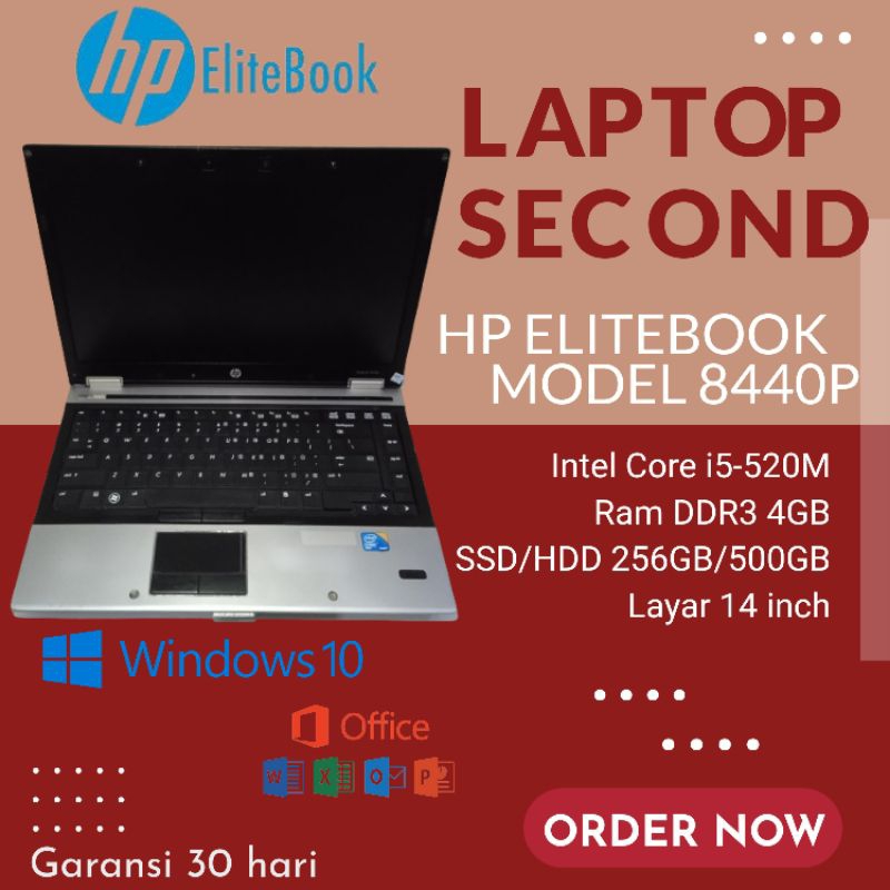 Laptop bekas Core i5 Hp Elitebook 8440P / Laptop Second Murah