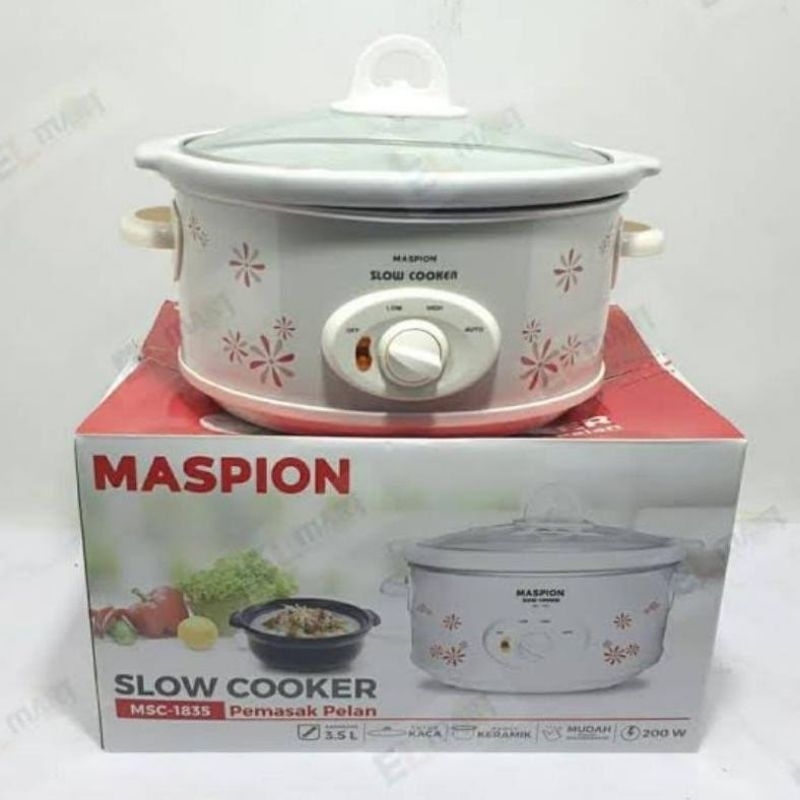 READY SLOW COOKER MASPION MSC-1835 MSC 1835 MSC1835 220V MP PANCI KERAMIK KAPASITAS 3,5 3.5 LITER UN