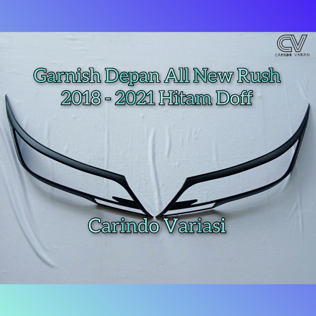 Cover Garnish Lampu Depan Toyota All New Rush 2018 - 2021 Hitam Doff