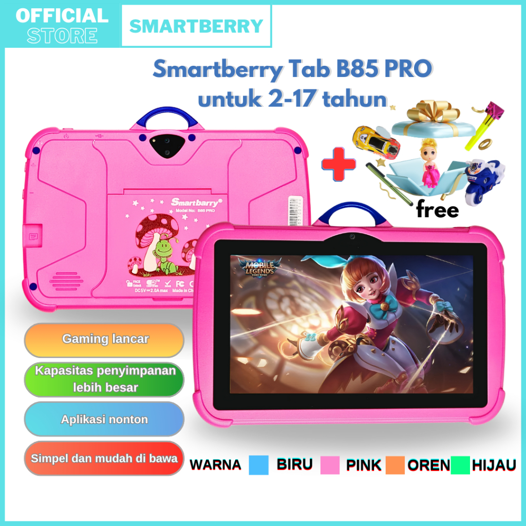 Vior BOC SMARTBERRY STUDY TAB B85 PRO 4/128GB Kids Tablet / Tablet Anak / 7 Inch / Tablet PC /