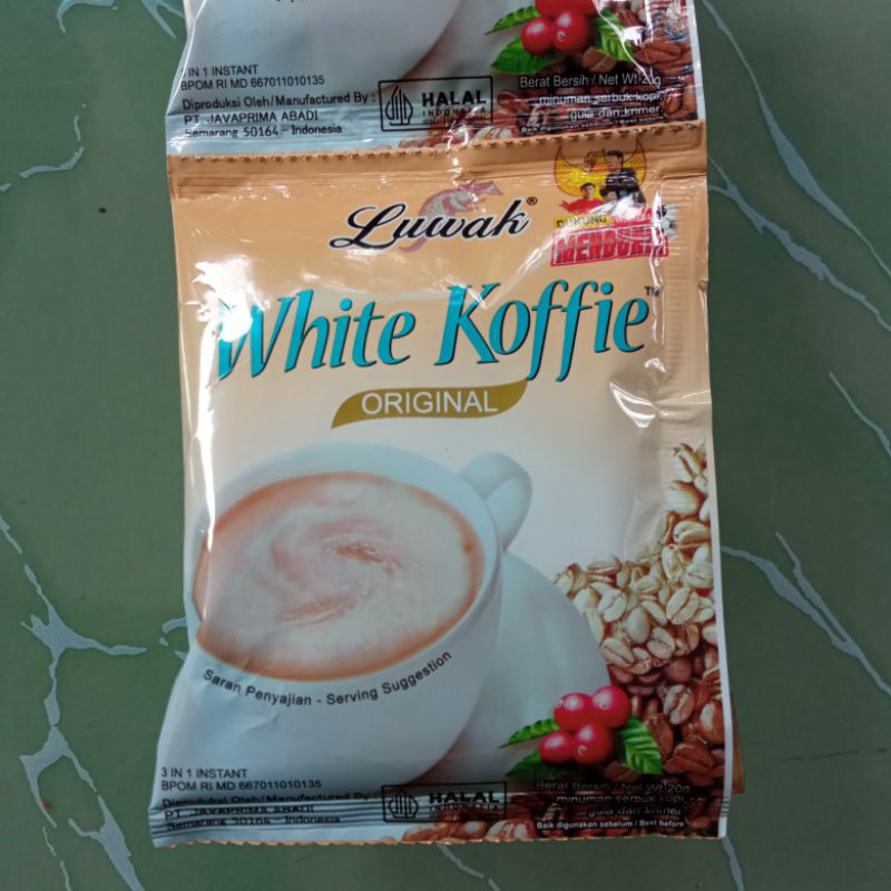 

Kopi luwak white koffie original 20gr 1 renceng isi 10 sachet