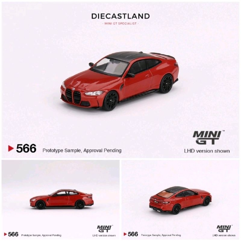 Mini GT #566 BMW M4 Competition (G82) Toronto Red Metallic MGT00566 MiniGT MGT BMW Merah Metalik Die