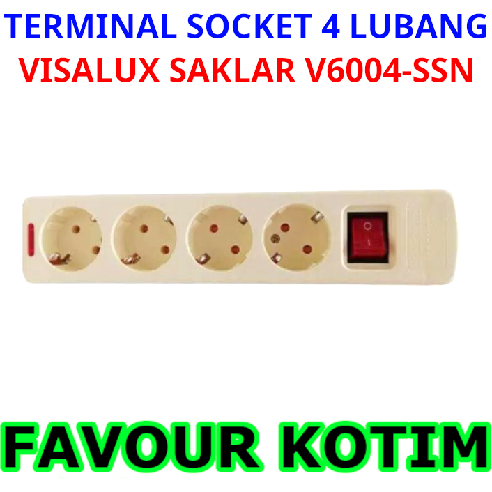 STOP KONTAK SAKLAR TERMINAL VISALUX 4 LUBANG ARDE KUNINGAN FVKOTIM