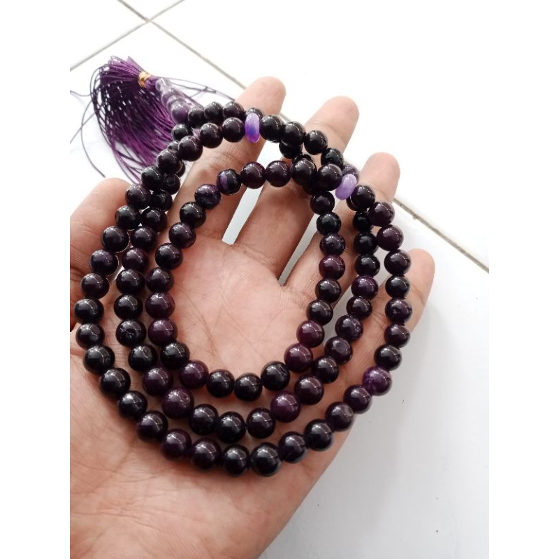 tasbih batu kecubung Wulung 8mm