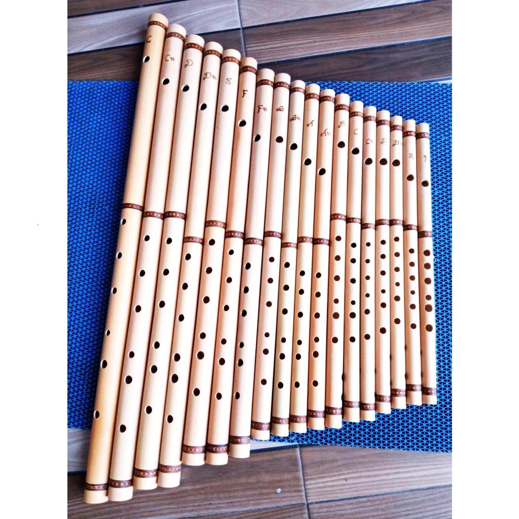 Suling DANGDUT Suling BAMBU 1 Set Isi 18 BIJI