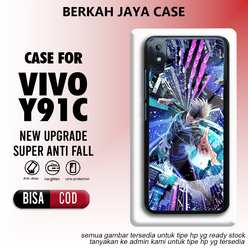 case vivo y91c casing vivo y91c kesing motif gojo 04 case keren karakter bahan hardcase softcase glo