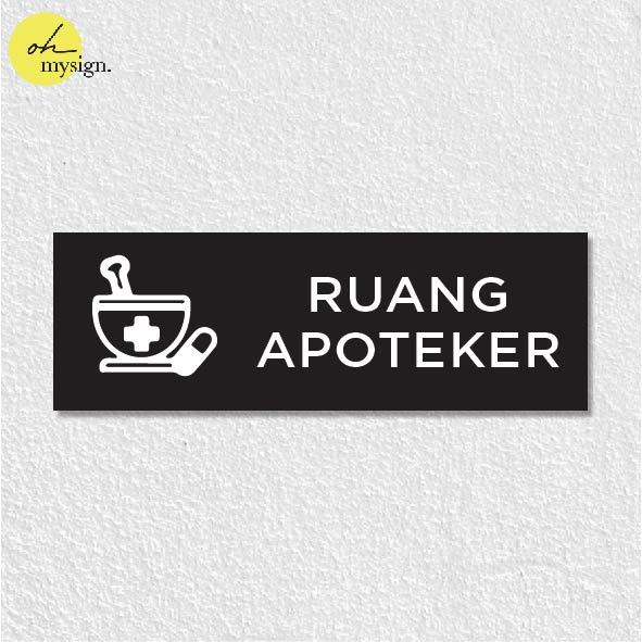 

Sign Akrilik Ruang Apoteker Stiker Acrylic Klinik UV Print