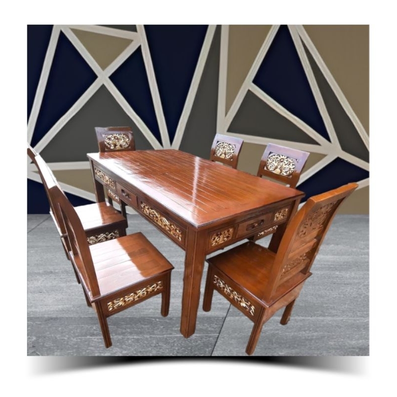 Kursi makan kartini meja makan jati minimalis