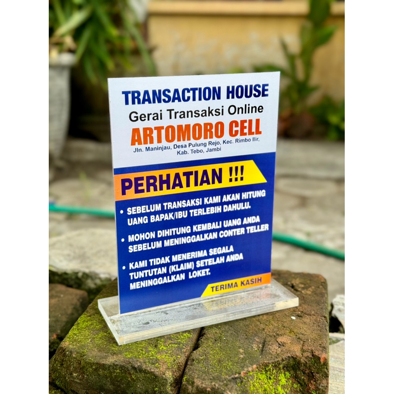 

BISA CUSTOM NAMA AGEN BRILINK BRI AKRLIK PAPAN MEJA