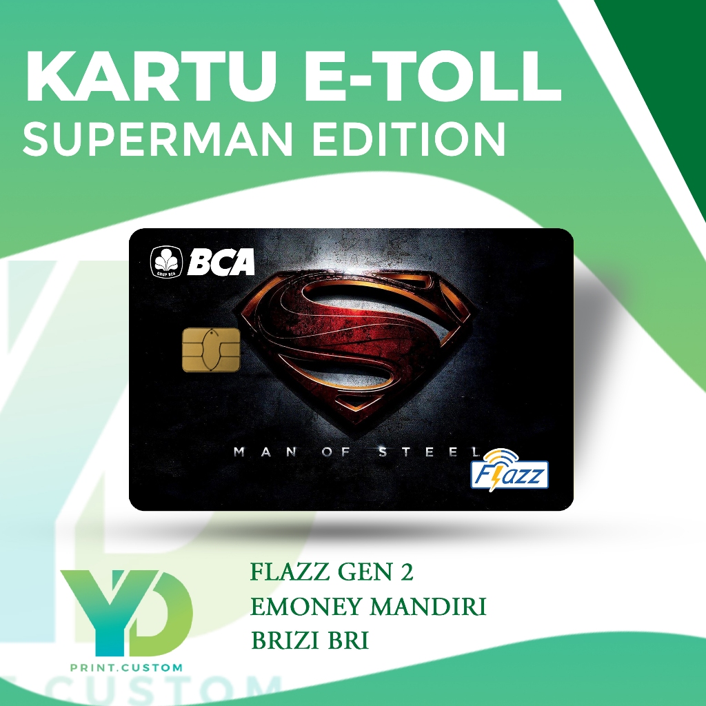 Kartu Flazz BCA Gen 2 / Emoney / Brizzi Edisi Superman