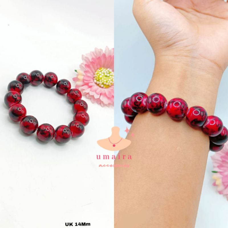 Gelang Batu Giok Model Terbaru - Gelang Gook Warna  Kombinasi - Gelang Giok Pria / Wanita