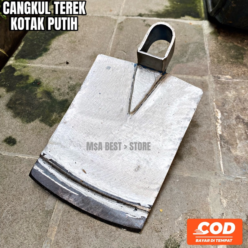 Cangkul Tanah asli baja - Cangkul Pertanian Sawah anti lengket model Terekan putih Kotak