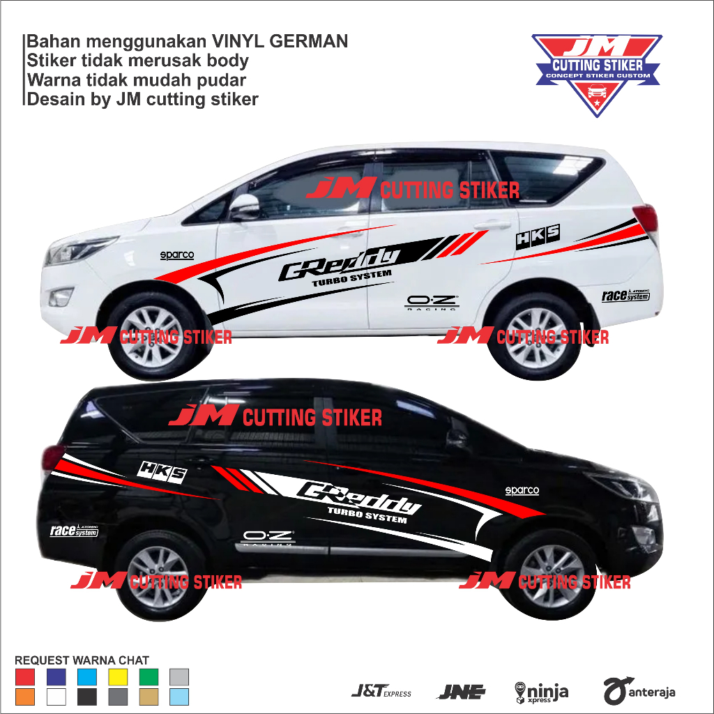 Stiker body samping mobil innova stiker list samping innova stiker striping body mobil innova reborn