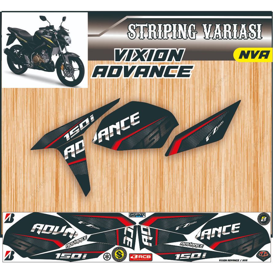 Striping variasi motor vixion nva / motor Vixion Advance variasi setiker motif simple elegan terlari