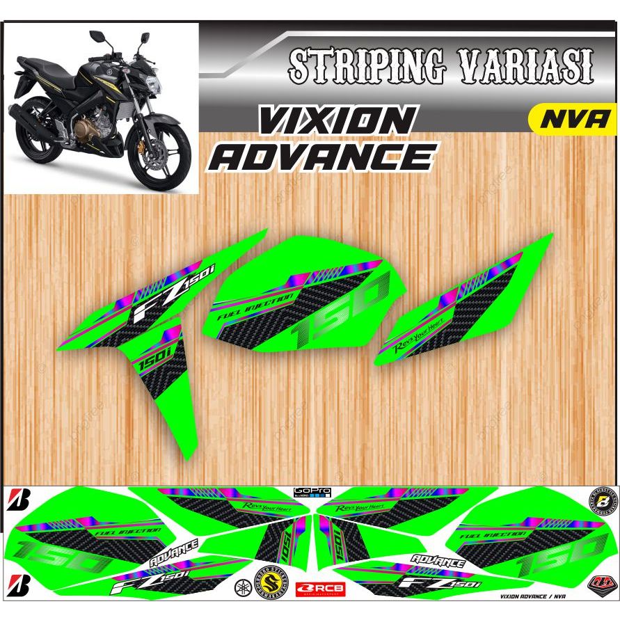 Striping variasi motor vixion nva / motor Vixion Advance variasi setiker motif simple elegan terlari