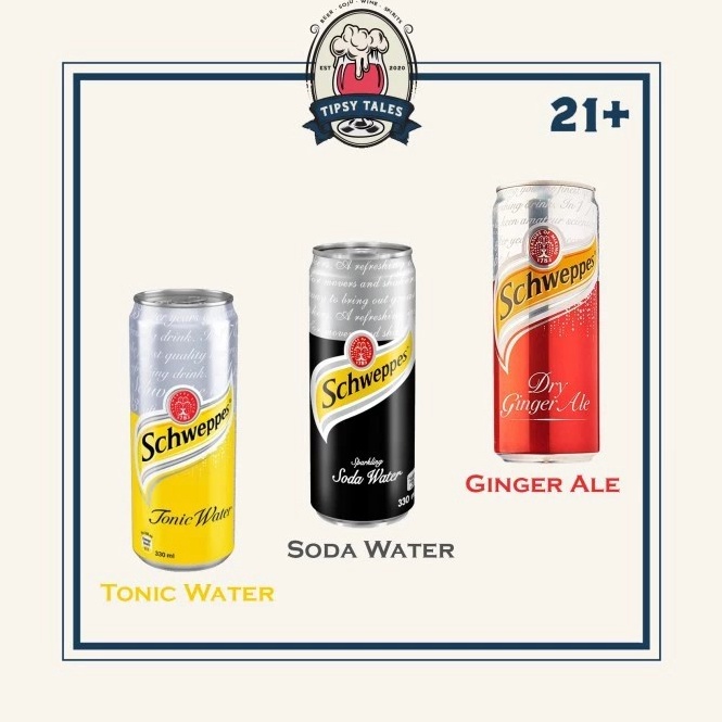 

Wow banget Schweppes tonic water Ginger Ale Soda Water 25ml Mixer