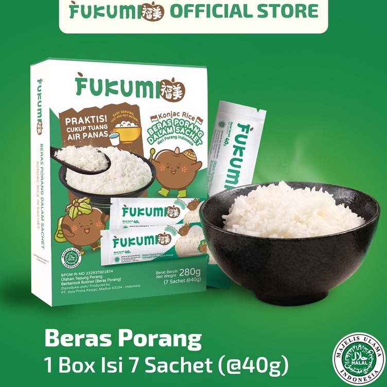 

Harga Khusus FUKUMI Beras Porang Box Sachet ShiratakiKonjac Rice