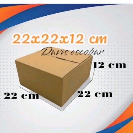 

Kardus box packing 22x22x12 cm