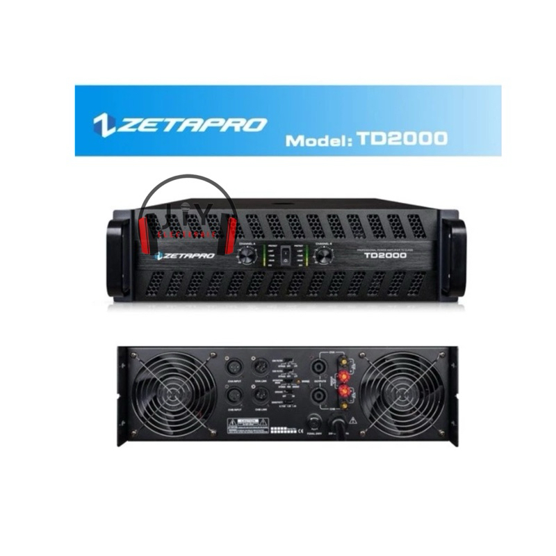 Power Zetapro 2 Channel Class TD TD2000 TD 2000 TD-2000 Original