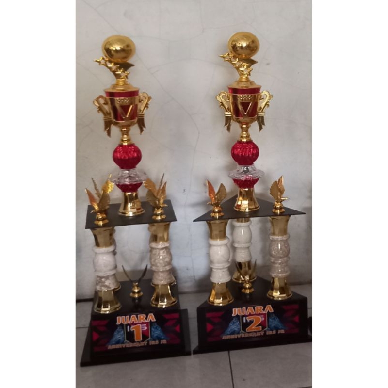trophy piala 1 set kaki 4 dan 3 marmer 85cm,80cm