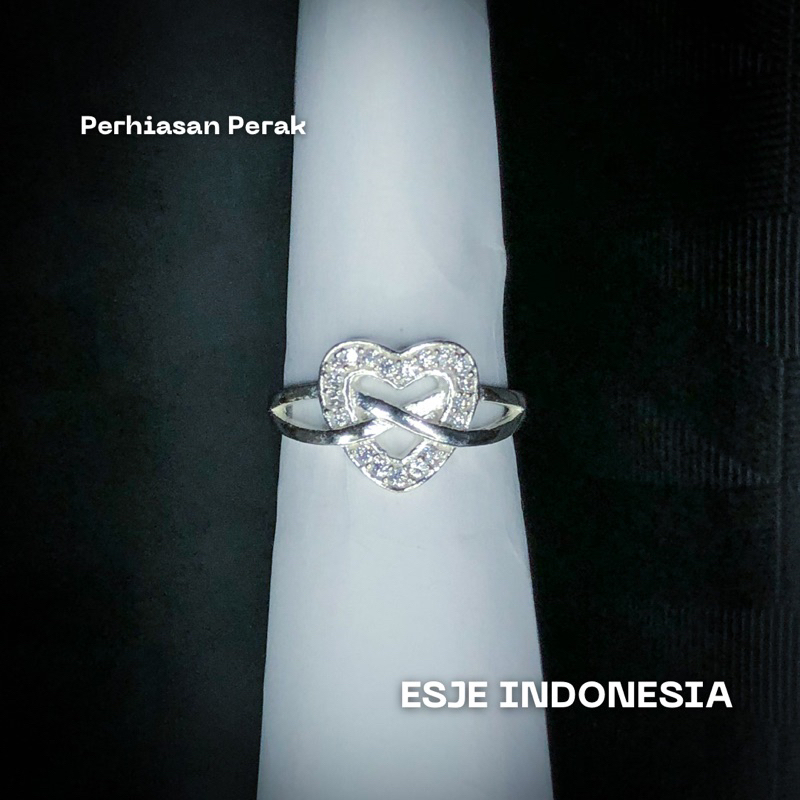 Cincin Love Ikat Aksesoris Perhiasan Perak Wanita - Esje Indonesia