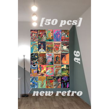 [ POSTER DINDING BISA COD ] 50 pcs poster dinding aesthetic retro