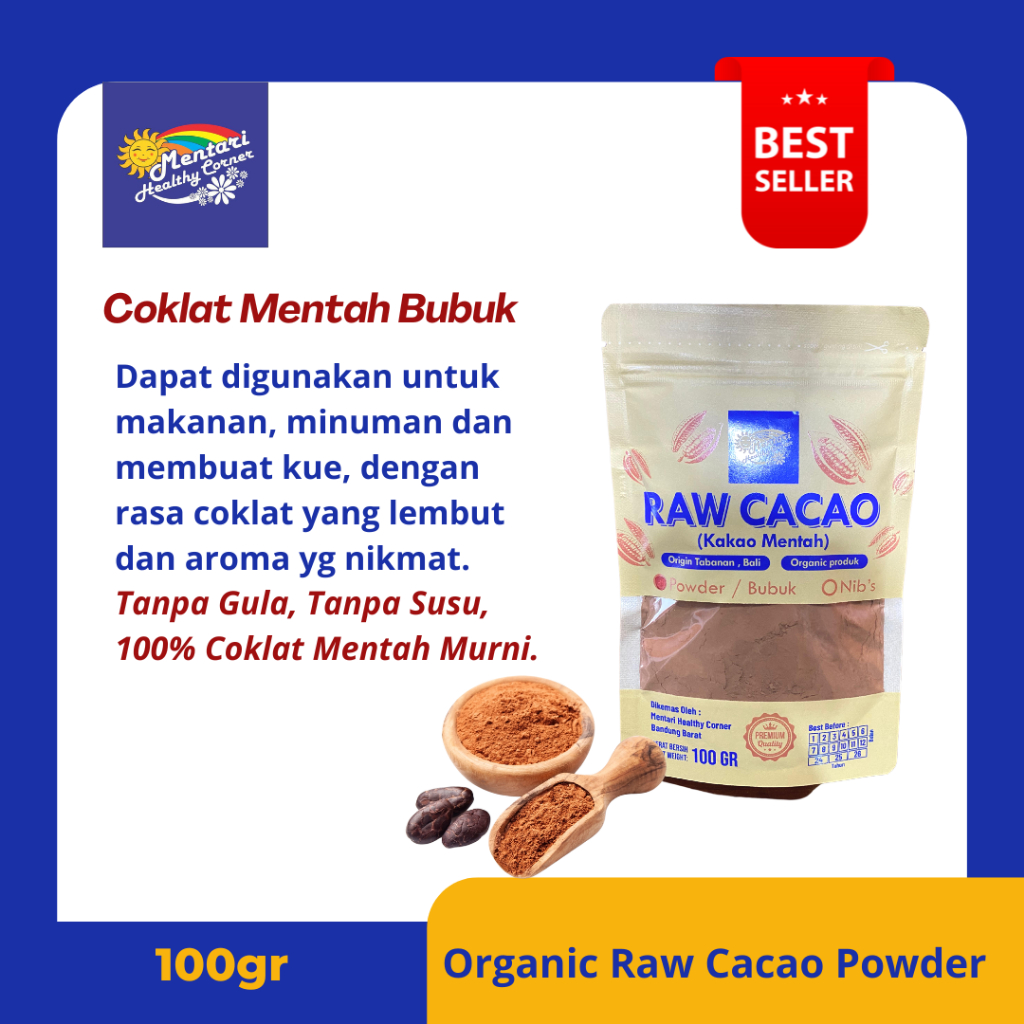 

Organic Raw Cacao Powder 100gr || Coklat Mentah Bubuk Organik 100gr