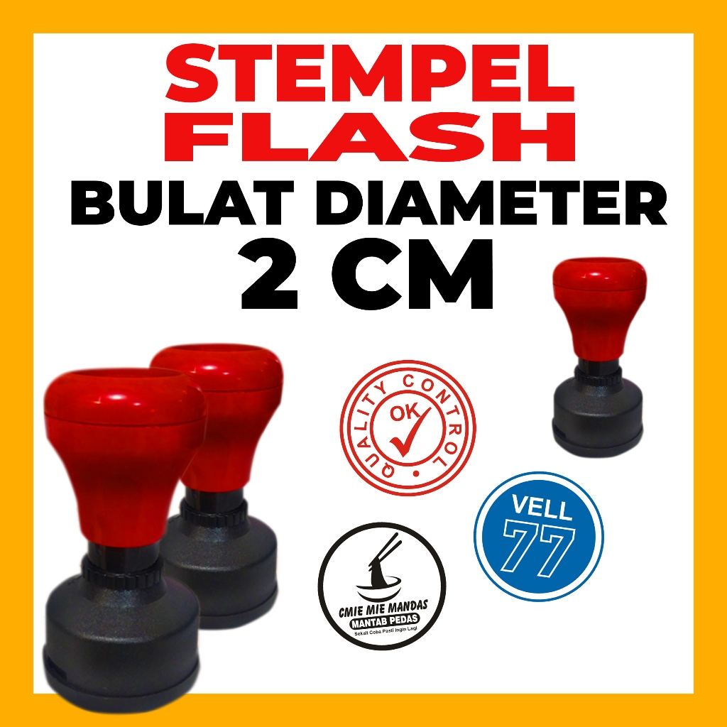 

Stempel Flash 1 Warna Bulat Diameter 2 CM