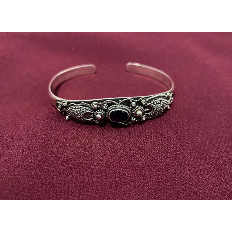 gelang perak batu ungu