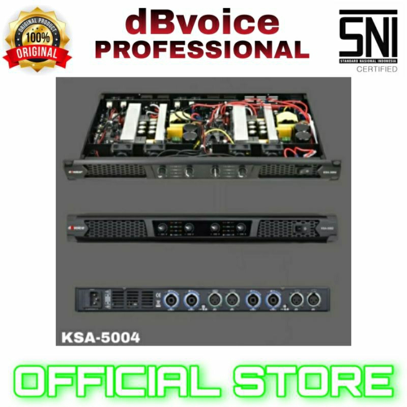 power amplifier 4 channel db voice ksa 5004 original power amplifier class d